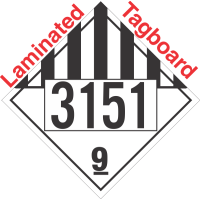 Miscellaneous Dangerous Goods Class 9 UN3151 Tagboard DOT Placard