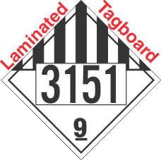 Miscellaneous Dangerous Goods Class 9 UN3151 Tagboard DOT Placard