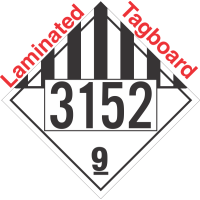 Miscellaneous Dangerous Goods Class 9 UN3152 Tagboard DOT Placard