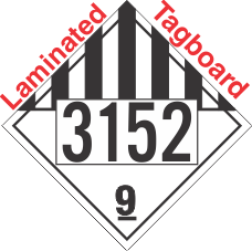 Miscellaneous Dangerous Goods Class 9 UN3152 Tagboard DOT Placard