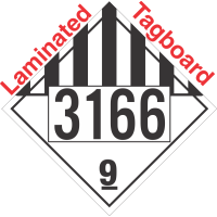 Miscellaneous Dangerous Goods Class 9 UN3166 Tagboard DOT Placard