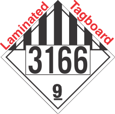 Miscellaneous Dangerous Goods Class 9 UN3166 Tagboard DOT Placard