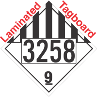 Miscellaneous Dangerous Goods Class 9 UN3258 Tagboard DOT Placard