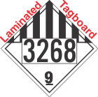 Miscellaneous Dangerous Goods Class 9 UN3268 Tagboard DOT Placard