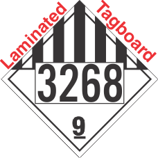 Miscellaneous Dangerous Goods Class 9 UN3268 Tagboard DOT Placard