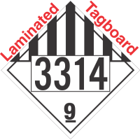 Miscellaneous Dangerous Goods Class 9 UN3314 Tagboard DOT Placard