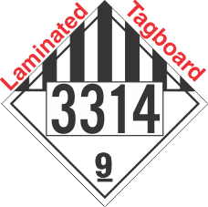 Miscellaneous Dangerous Goods Class 9 UN3314 Tagboard DOT Placard