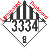 Miscellaneous Dangerous Goods Class 9 UN3334 Tagboard DOT Placard