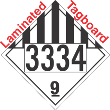 Miscellaneous Dangerous Goods Class 9 UN3334 Tagboard DOT Placard