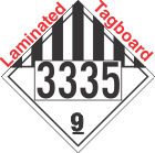 Miscellaneous Dangerous Goods Class 9 UN3335 Tagboard DOT Placard