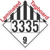 Miscellaneous Dangerous Goods Class 9 UN3335 Tagboard DOT Placard