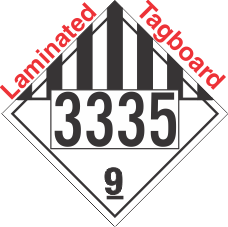 Miscellaneous Dangerous Goods Class 9 UN3335 Tagboard DOT Placard