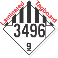 Miscellaneous Dangerous Goods Class 9 UN3496 Tagboard DOT Placard