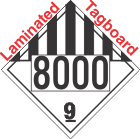 Miscellaneous Dangerous Goods Class 9 UN8000 Tagboard DOT Placard
