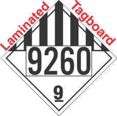 Miscellaneous Dangerous Goods Class 9 UN9260 Tagboard DOT Placard