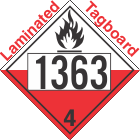 Spontaneously Combustible Class 4.2 UN1363 Tagboard DOT Placard