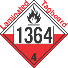 Spontaneously Combustible Class 4.2 UN1364 Tagboard DOT Placard