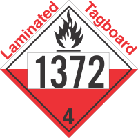 Spontaneously Combustible Class 4.2 UN1372 Tagboard DOT Placard