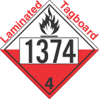 Spontaneously Combustible Class 4.2 UN1374 Tagboard DOT Placard