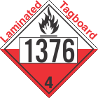 Spontaneously Combustible Class 4.2 UN1376 Tagboard DOT Placard