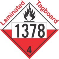 Spontaneously Combustible Class 4.2 UN1378 Tagboard DOT Placard