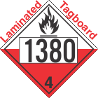 Spontaneously Combustible Class 4.2 UN1380 Tagboard DOT Placard
