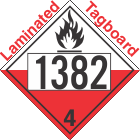 Spontaneously Combustible Class 4.2 UN1382 Tagboard DOT Placard