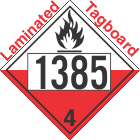 Spontaneously Combustible Class 4.2 UN1385 Tagboard DOT Placard