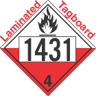Spontaneously Combustible Class 4.2 UN1431 Tagboard DOT Placard