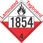 Spontaneously Combustible Class 4.2 UN1854 Tagboard DOT Placard