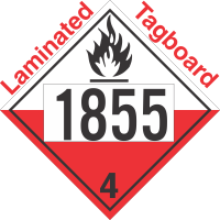 Spontaneously Combustible Class 4.2 UN1855 Tagboard DOT Placard