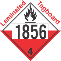 Spontaneously Combustible Class 4.2 UN1856 Tagboard DOT Placard