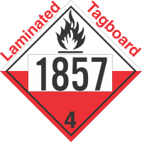 Spontaneously Combustible Class 4.2 UN1857 Tagboard DOT Placard