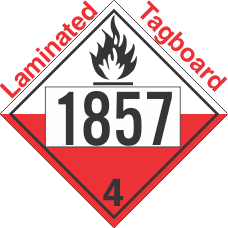 Spontaneously Combustible Class 4.2 UN1857 Tagboard DOT Placard