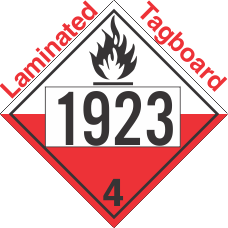 Spontaneously Combustible Class 4.2 UN1923 Tagboard DOT Placard