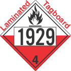 Spontaneously Combustible Class 4.2 UN1929 Tagboard DOT Placard