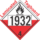 Spontaneously Combustible Class 4.2 UN1932 Tagboard DOT Placard