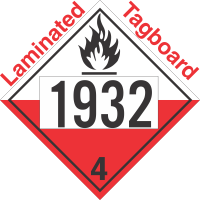 Spontaneously Combustible Class 4.2 UN1932 Tagboard DOT Placard