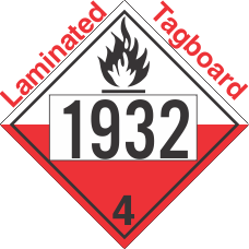 Spontaneously Combustible Class 4.2 UN1932 Tagboard DOT Placard