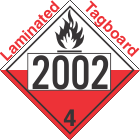 Spontaneously Combustible Class 4.2 UN2002 Tagboard DOT Placard