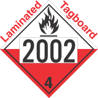 Spontaneously Combustible Class 4.2 UN2002 Tagboard DOT Placard