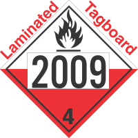 Spontaneously Combustible Class 4.2 UN2009 Tagboard DOT Placard