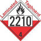 Spontaneously Combustible Class 4.2 UN2210 Tagboard DOT Placard