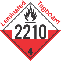 Spontaneously Combustible Class 4.2 UN2210 Tagboard DOT Placard