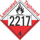 Spontaneously Combustible Class 4.2 UN2217 Tagboard DOT Placard