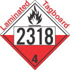 Spontaneously Combustible Class 4.2 UN2318 Tagboard DOT Placard