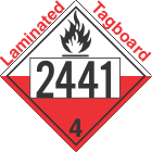Spontaneously Combustible Class 4.2 UN2441 Tagboard DOT Placard