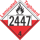 Spontaneously Combustible Class 4.2 UN2447 Tagboard DOT Placard