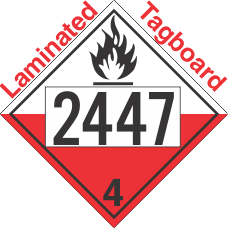 Spontaneously Combustible Class 4.2 UN2447 Tagboard DOT Placard
