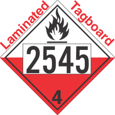 Spontaneously Combustible Class 4.2 UN2545 Tagboard DOT Placard